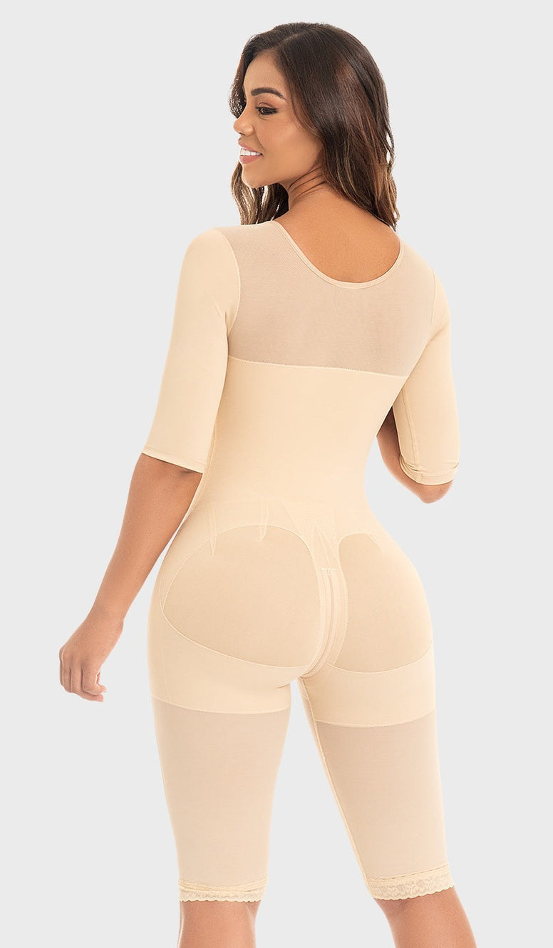 F0161 Faja larga con cobertura en espalda, brazos y busto