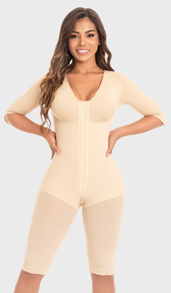 F0161 Faja larga con cobertura en espalda, brazos y busto