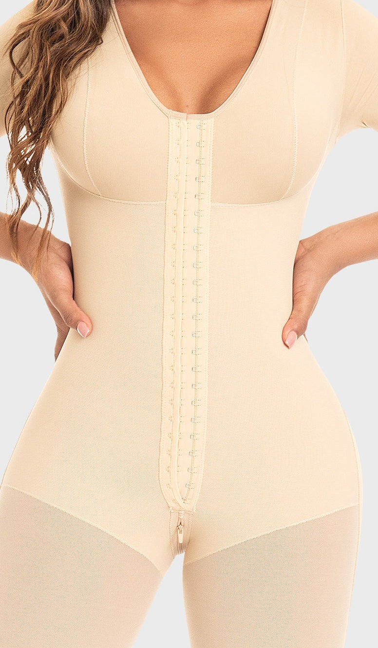 F0161 Faja larga con cobertura en espalda, brazos y busto