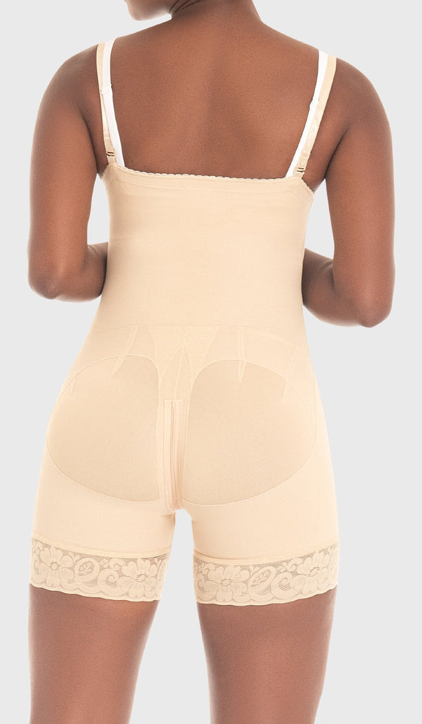 F0086 Faja Colombiana corta strapless y 4 niveles de  ganchos