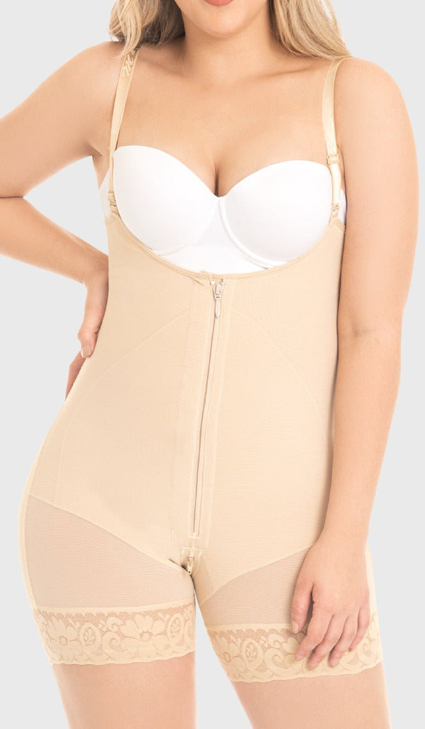 F0768 Faja Colombiana corta con cierre